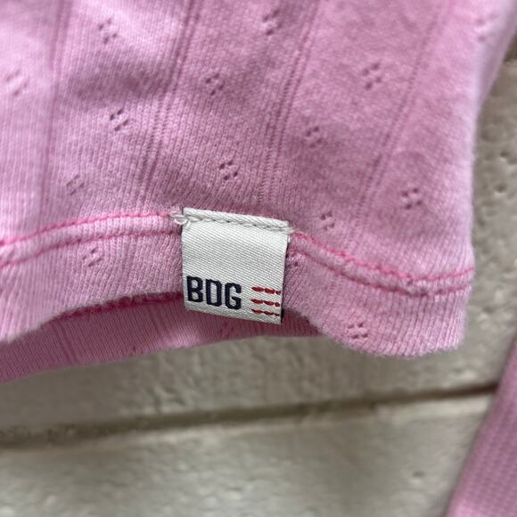 Urban Outfitters BDG Pink Crop Thermal Top size M - Picture 4 of 8